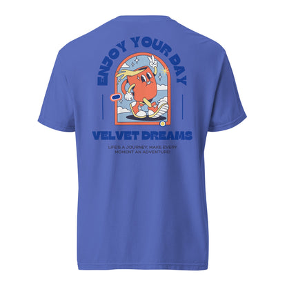 Heavyweight t-shirt - Enjoy your day - Velvet Dreams