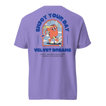 Heavyweight t-shirt - Enjoy your day - Velvet Dreams