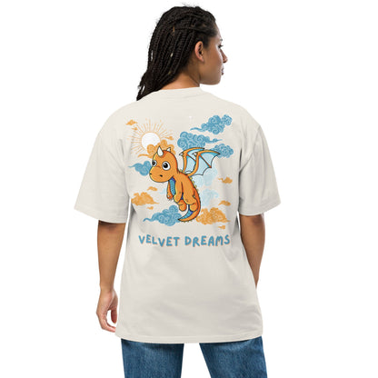 Oversized t-shirt - Little dragon - Velvet Dreams