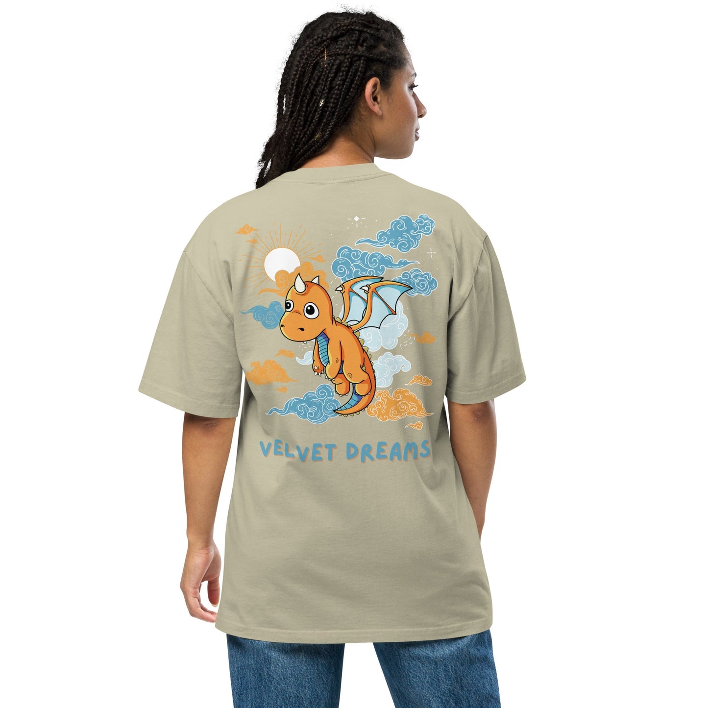 Oversized t-shirt - Little dragon - Velvet Dreams