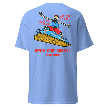 Classic t-shirt - Never stop surfing - Velvet Dreams