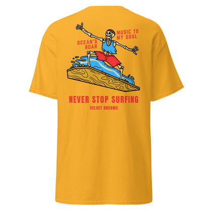 Classic t-shirt - Never stop surfing - Velvet Dreams