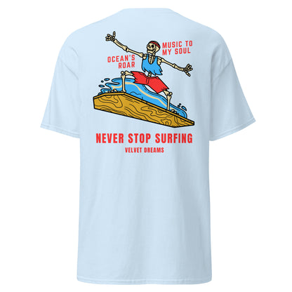 Classic t-shirt - Never stop surfing - Velvet Dreams