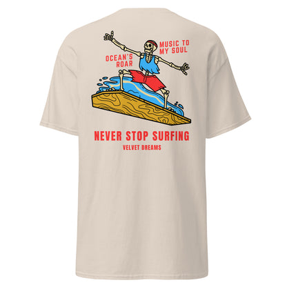 Classic t-shirt - Never stop surfing - Velvet Dreams