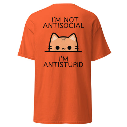 Classic t-shirt - I'm not antisocial - Velvet Dreams