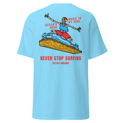 Classic t-shirt - Never stop surfing - Velvet Dreams