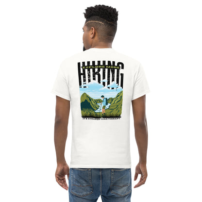 Classic t-shirt - Hiking, cheaper than therapy