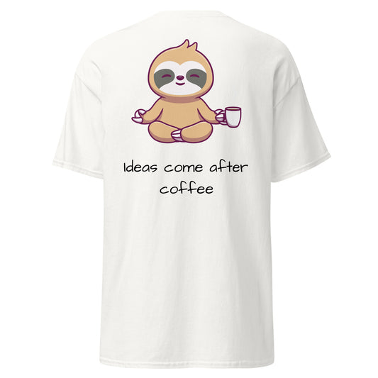 Classic t-shirt - Ideas come after coffee - Velvet Dreams