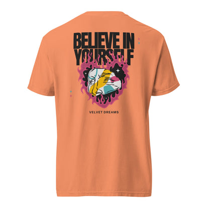 Heavyweight t-shirt - Belive in yourself - Velvet Dreams