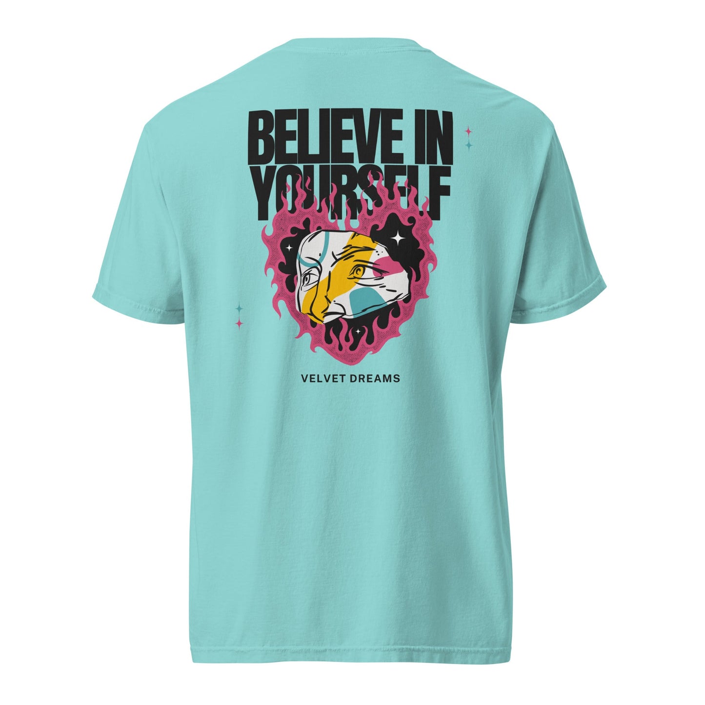 Heavyweight t-shirt - Belive in yourself - Velvet Dreams