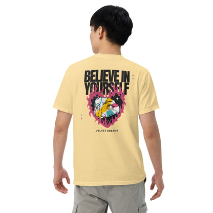 Heavyweight t-shirt - Belive in yourself - Velvet Dreams