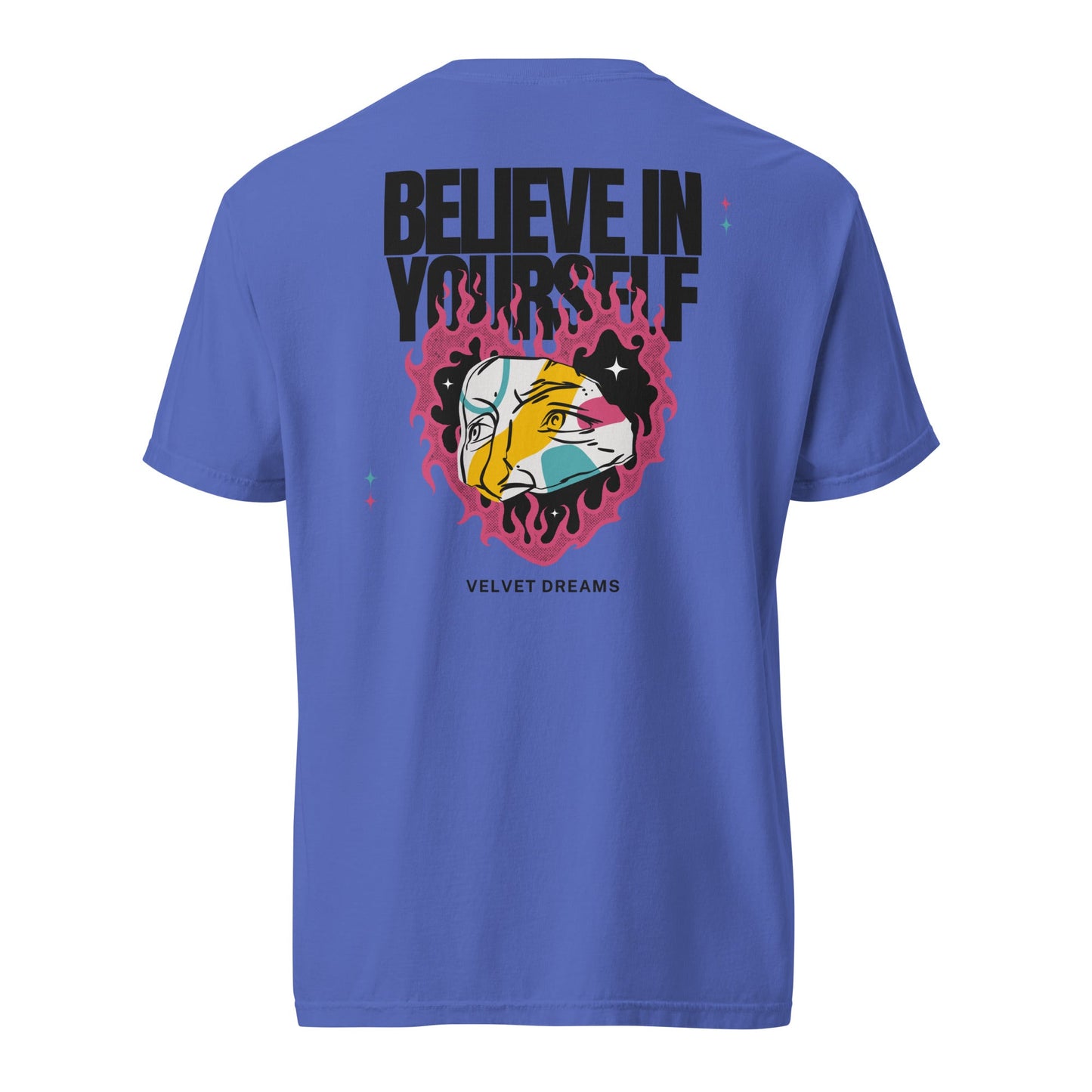 Heavyweight t-shirt - Belive in yourself - Velvet Dreams