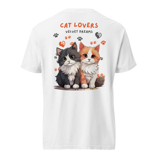 Heavyweight t-shirt - Cat lover - Velvet Dreams