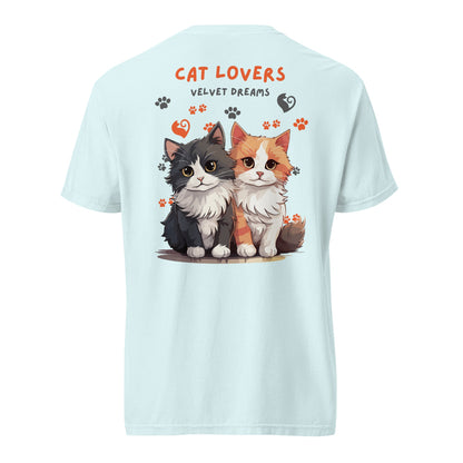 Heavyweight t-shirt - Cat lover - Velvet Dreams