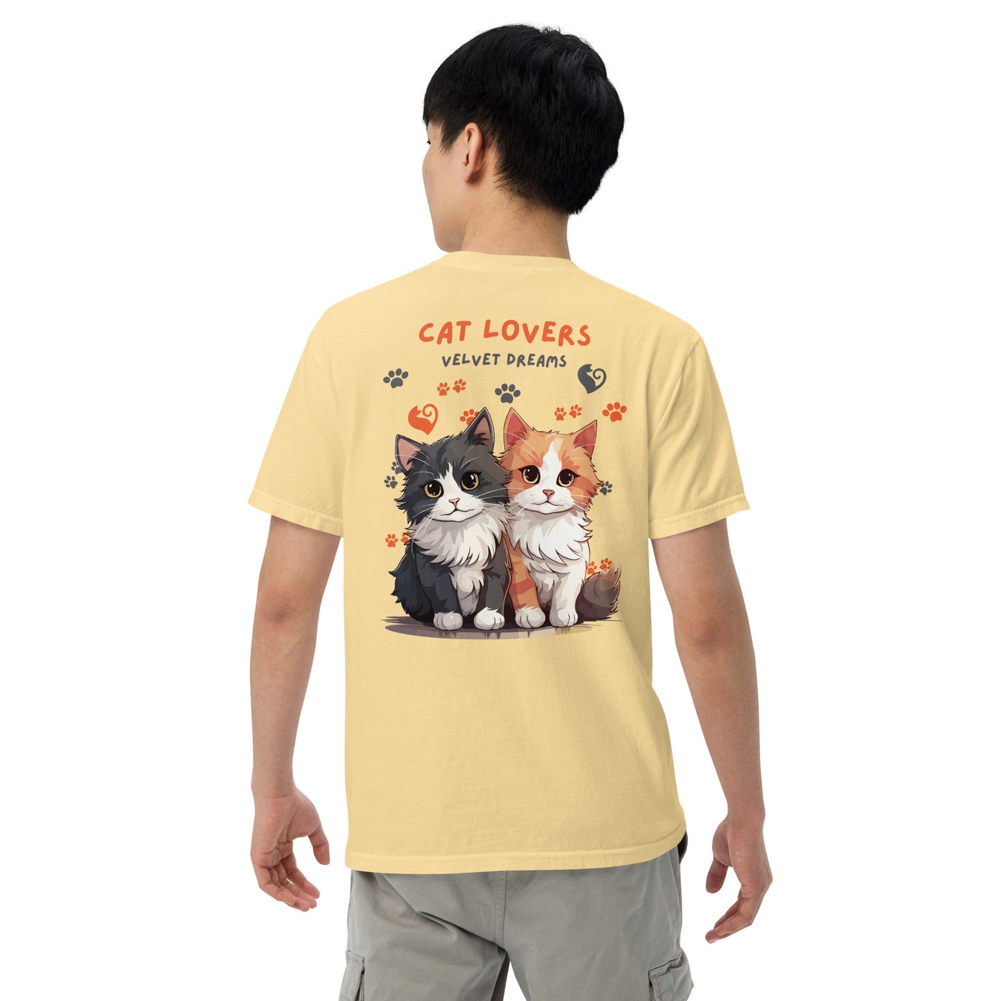 Heavyweight t-shirt - Cat lover - Velvet Dreams