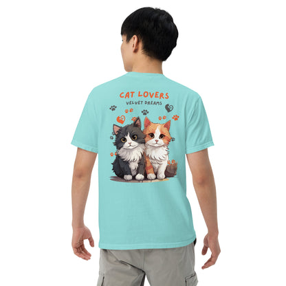 Heavyweight t-shirt - Cat lover - Velvet Dreams