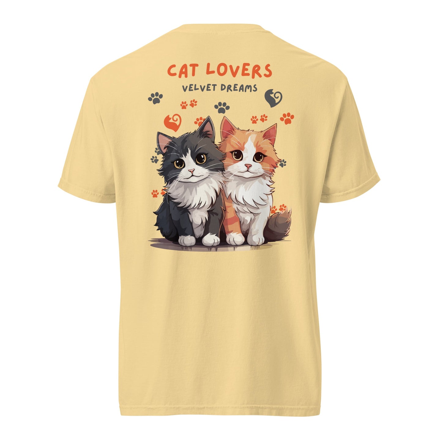 Heavyweight t-shirt - Cat lover - Velvet Dreams