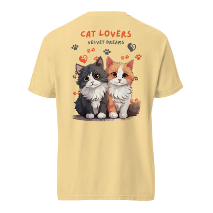 Heavyweight t-shirt - Cat lover - Velvet Dreams