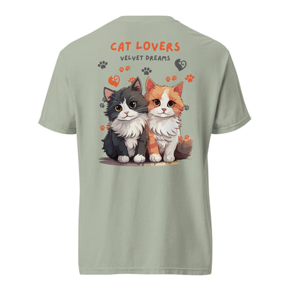 Heavyweight t-shirt - Cat lover - Velvet Dreams