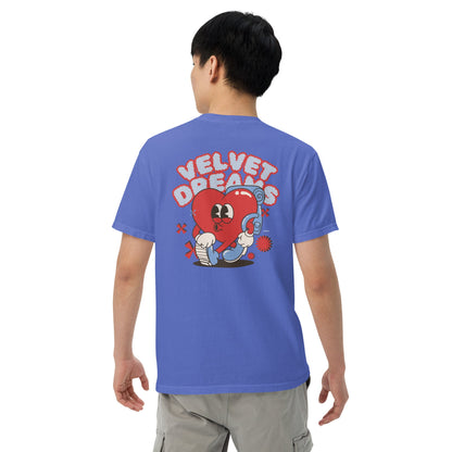 Heavyweight t-shirt - Heart with Backpack - Velvet Dreams