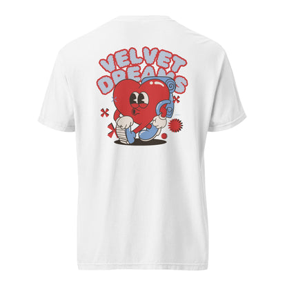 Heavyweight t-shirt - Heart with Backpack - Velvet Dreams