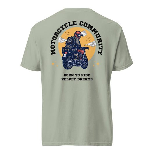 Heavyweight t-shirt - Motorcycle community - Velvet Dreams