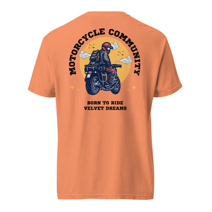 Heavyweight t-shirt - Motorcycle community - Velvet Dreams